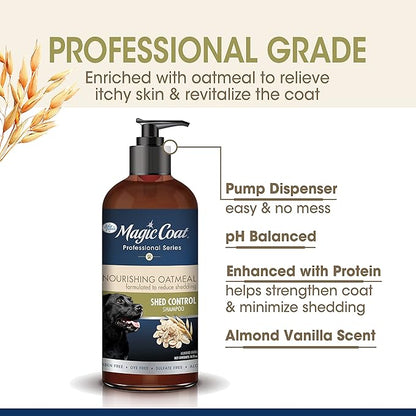 Four Paws Magic Coat Professional Series Nourishing Oatmeal De-Shedding Dog Shampoo, 16 oz.