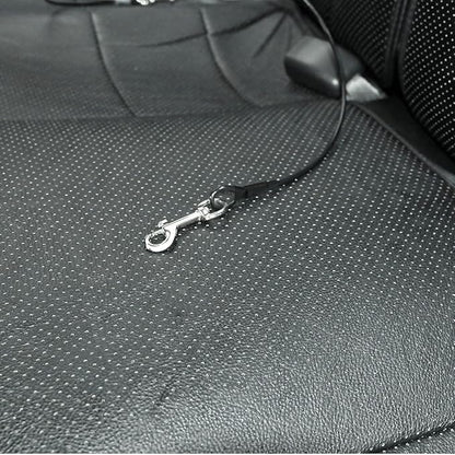Dog Car Seat Belt, Stainless Steel Cable Chew Proof Pet Car Seat Belt Safety Restraint Tether Puppy Vehicle Seat Belt Double Clip Chew Proof Dog Car Leash Lead(31 inch)