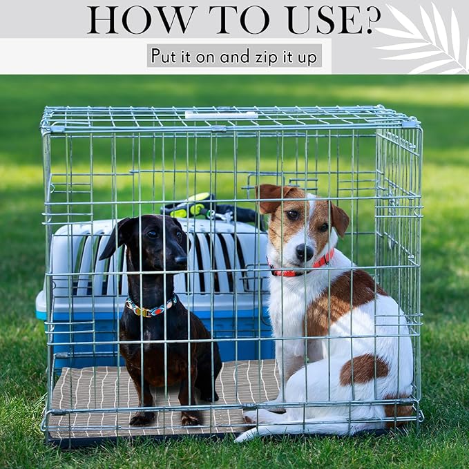 Dog Crate Pan Cover Dog Bed Cover Washable Dog Crate Liner for Pets Dog Crate Tray, Pan Cover Only, Fit for 51 x 33 Inch (Grid)