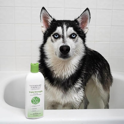 Veterinary Formula Smart Coat Complex Triple Strength Dirty Dog Concentrated Shampoo, 17 Fl oz – DirtRepel Tech Cleans Extra Dirty and Smelly Dogs – Contains Shea Butter and Aloe Vera to Soothe
