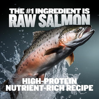 Bully Max Freeze-Dried Raw Dog Food Toppers for Puppies & Adult Dogs - Salmon with Real Fruits & Veggies - Meal Enhancers with Vitamins & Minerals - Feed as Puppy Treat or Dog Meal
