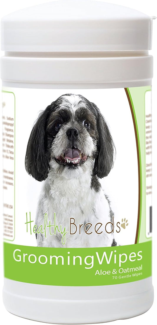 Healthy Breeds Shih-Poo Grooming Wipes 70 Count