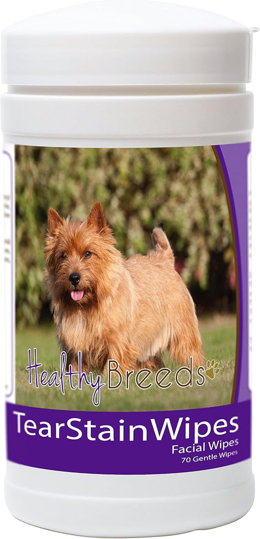 Healthy Breeds Norwich Terrier Tear Stain Wipes 70 Count