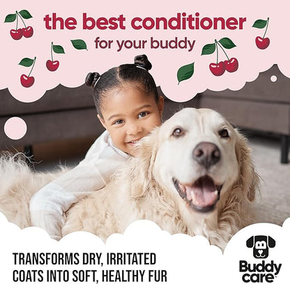 Black Cherry Dog Conditioner (16.90oz) Made with Aloe Vera, Argan Oil & Pro Vitamin B5 | Detangle Matted Coats & Relieve Sensitive & Itchy Skin, Suitable for Puppies from 8 Weeks, Vegan