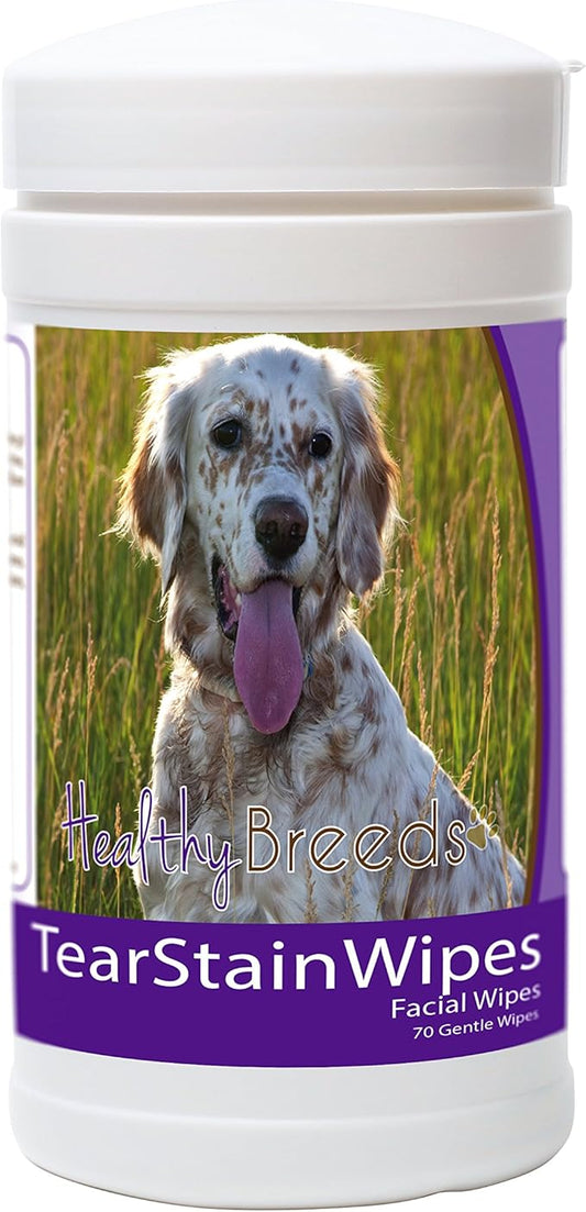 Healthy Breeds English Setter Tear Stain Wipes 70 Count