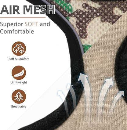 PUPTECK Soft Mesh Dog Harness and Leash Set Pet Puppy Cat Comfort Padded Vest No Pull Harnesses, Camouflage, S