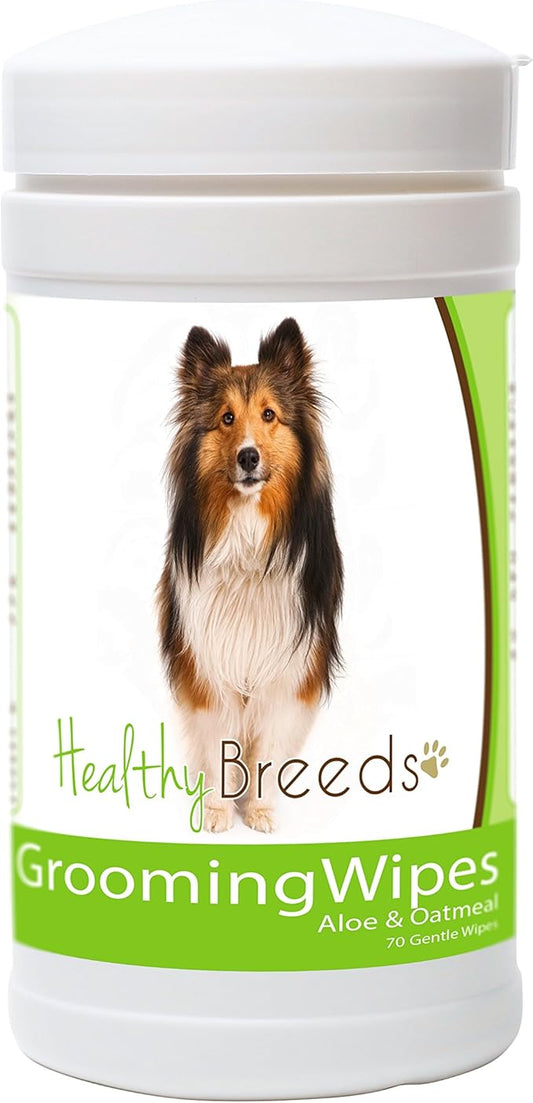 Healthy Breeds Shetland Sheepdog Grooming Wipes 70 Count