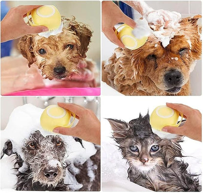 Pet Dog Shampoo Massager Brush Cat Massage Comb Grooming Scrubber Shower Brush for Bathing Short Hair Soft Silicone Brushes