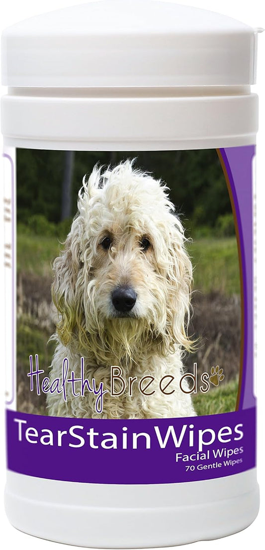 Healthy Breeds Goldendoodle Tear Stain Wipes 70 Count