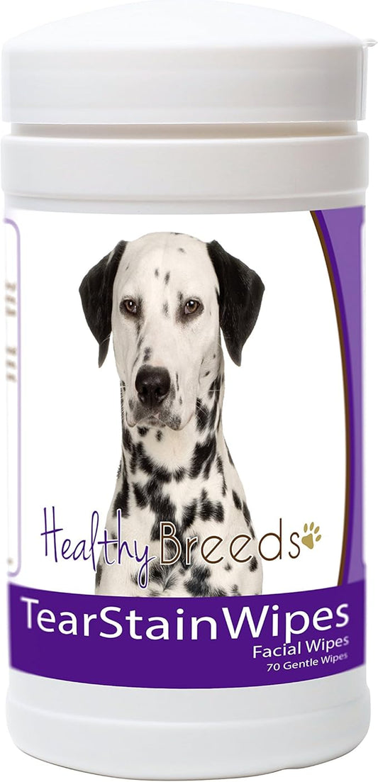 Healthy Breeds Dalmatian Tear Stain Wipes 70 Count