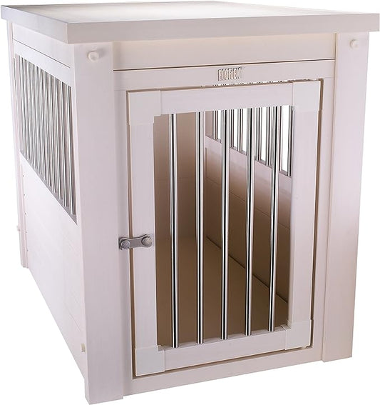 New Age Pet ecoFLEX Pet Crate/End Table, Small, Antique White