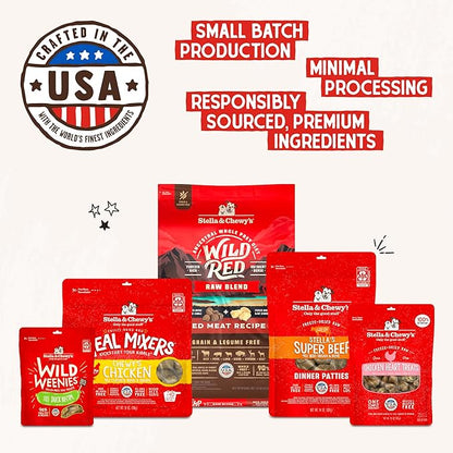 Stella & Chewy's Freeze Dried Raw Surf & Turf Meal Mixer – Dog Food Topper for Small & Large Breeds – Grain Free, Protein Rich Recipe – 8 oz Bag
