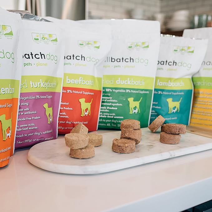 smallbatch Pets Freeze-Dried Premium Raw Food Diet for Dogs, 25oz, Chicken Recipe, Bulk Bag, Made in The USA, Organic Produce, Humanely Raised Meat, Hydrate and Serve Patties, Wholesome & Healthy