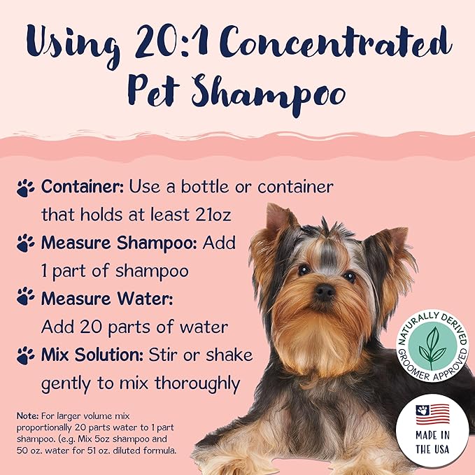 Bobbi Panter Gorgeous Dog Shampoo for Brightening & Whitening - Natural Ingredients, Tear-Free, Paraben-Free, pH-Balanced, 20:1 Concentrated Formula, Peach Scent, 13 oz. (Case of 12)