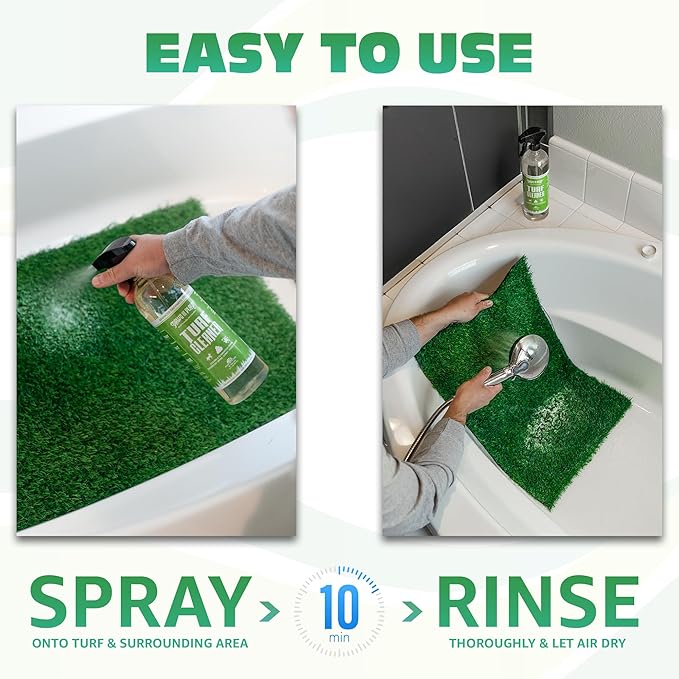 Paws and Play Turf Cleaner for Pet Urine Outdoor and Indoor | Artificial Grass Dog Urine Cleaner That Cleans and Deodorizes Pet Waste on Fake Grass for Dogs - 32 Fl Oz (Single)