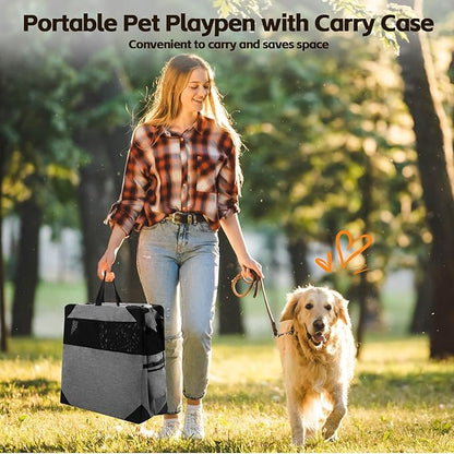 Dog Crate 30x21x21 Inch for Large or Medium Dogs, Portable and Foldable Design Perfect for Travel or Home Use, Dog Kennel with 3-Door (Deep Grey, 30 * 30 * 21)