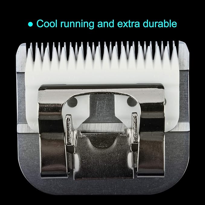 Detachable Ceramic Blade - Size 15 Blade 3/64", Made of High-Tech Ceramic Materials, Compatible with Most Andis, Oster, Wahl A5 Clippers