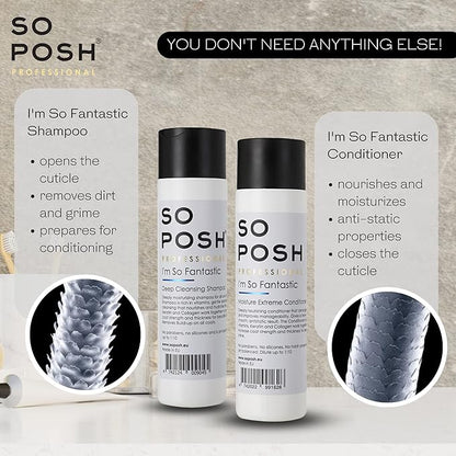 So Posh I’m So Fantastic Dog Shampoo - Deep Cleansing Shampoo, with Collagen & Keratin & Optical Brighteners, Suitable for All Breeds, Sulfate & Paraben Free, 1:10 Concentrate. 8.4 Oz