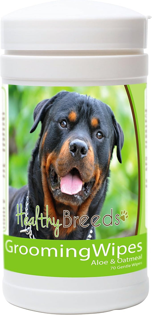 Healthy Breeds Rottweiler Grooming Wipes 70 Count