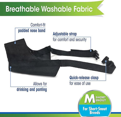 Four Paws Walk-About Quick-Fit Dog Muzzle 3 - Medium Short Snout