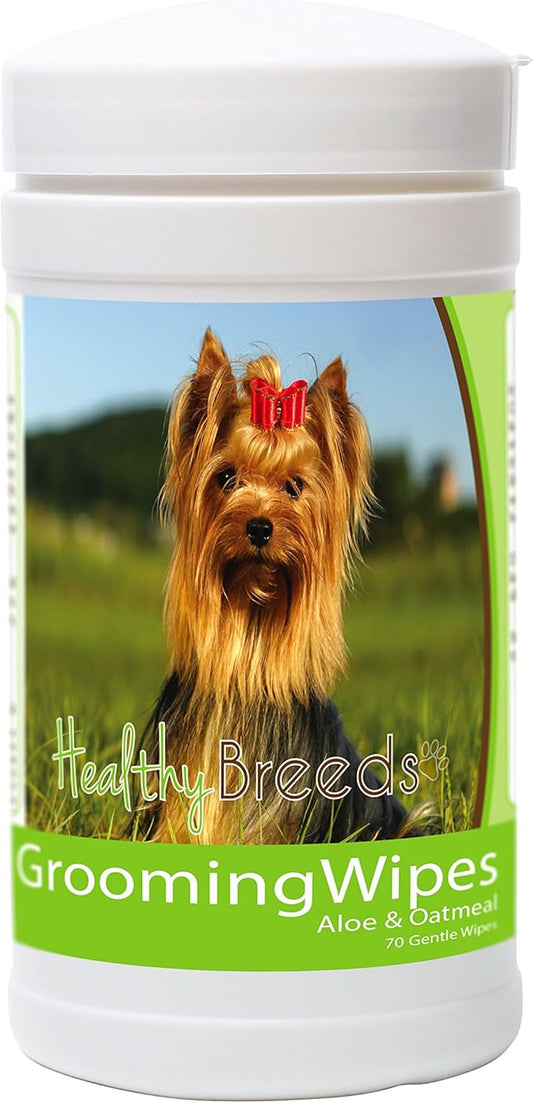 Healthy Breeds Yorkshire Terrier Grooming Wipes 70 Count