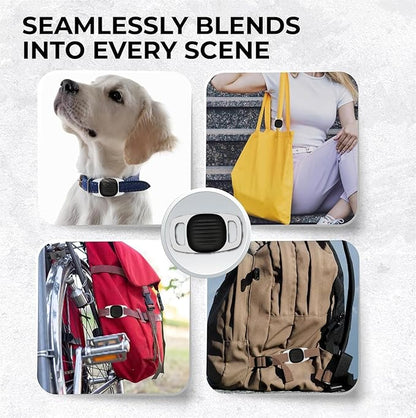 Pet Tracker for Dog, Dog Tracker Smart Pet Location Tracker with Tracker Holder, Item Finder MFi Certificated Tracking Device, No Monthly Fee, Works with Find My (iOS Only) Not GPS Tracker White