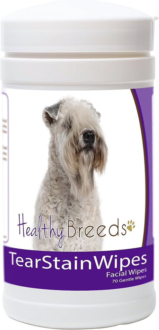 Healthy Breeds Soft Coated Wheaten Terrier Tear Stain Wipes 70 Count