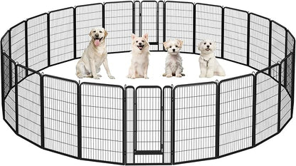Yaheetech Dog Playpen Outdoor, 47 inch 24 Panels Dog Pen Indoor Heavy Duty Puppy Exercise Pen Metal Pet Fence for RV Camping/Yard/Garden