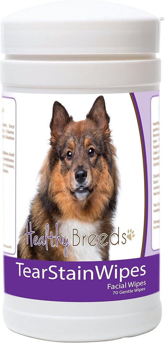 Healthy Breeds Eurasier Tear Stain Wipes 70 Count