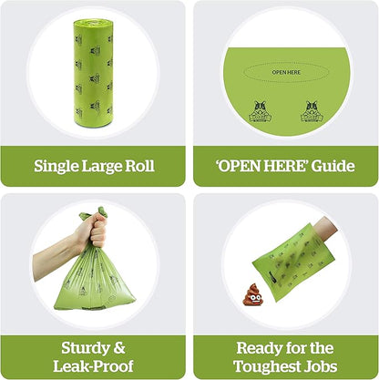 Pogi's Poop n' Wipe Combo - 500 Unscented Dog Poop Bags and 100 Plant-based Grooming Wipes Bundle