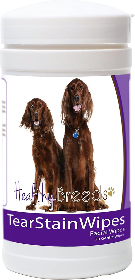 Healthy Breeds Irish Setter Tear Stain Wipes 70 Count