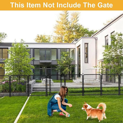 Garden Fence 40 Inch 14 Panels Without Gate, Low Threshold Total 31 Ft(l) Garden Fence for Yard and Dog, Black Dog Pen Wide Door, Be Suitable for Inside and Outside