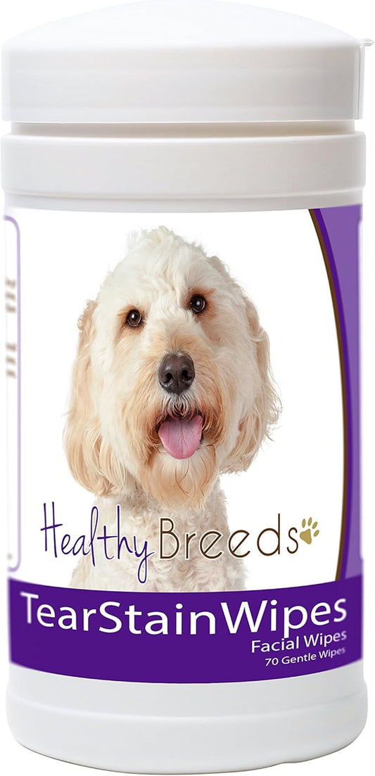 Healthy Breeds Labradoodle Tear Stain Wipes 70 Count