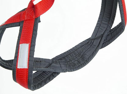 Neewa X-Back Racing Harness - XX-Large, Black | High-Performance, Reflective Gear for Slim, Long-Bodied Dogs | Suitable for Canicross, Skijoring | Neck 20in, Chest 34in, Back 27in