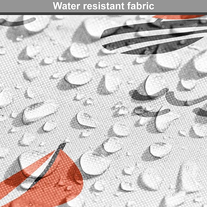 Lunarable Sail Boat Dog Crate Cover, Abstract Boat Waves Cartoon Drawing Style Geometric Pattern, Easy to Use Pet Kennel Cover for Medium Large Dogs, 42 Inch, Salmon Black Grey