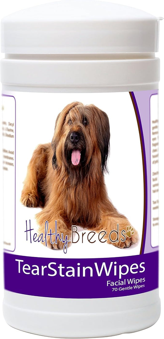 Healthy Breeds Briard Tear Stain Wipes 70 Count