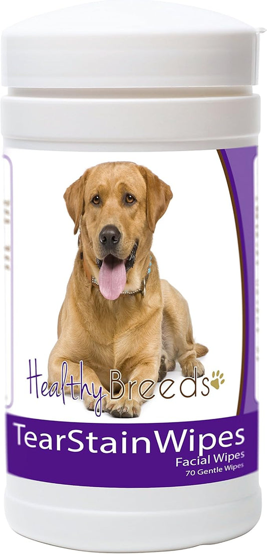 Healthy Breeds Labrador Retriever Tear Stain Wipes 70 Count