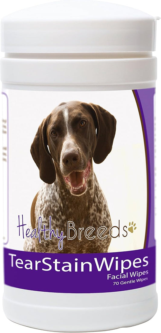 Healthy Breeds German Shorthaired Pointer Tear Stain Wipes 70 Count