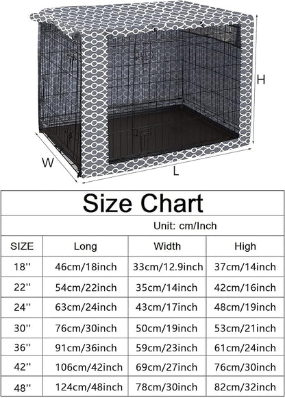 Pethiy Dog Crate Cover Durable Polyester Pet Kennel Cover Universal Fit for Wire Dog Crate - Fits Most 42 inch Dog Crates - Cover only