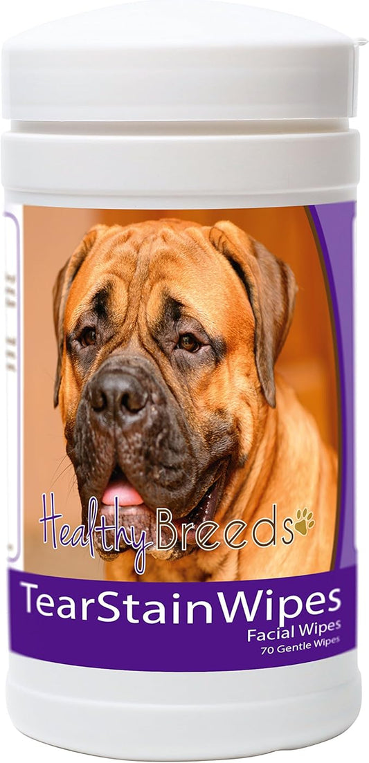 Healthy Breeds Bullmastiff Tear Stain Wipes 70 Count