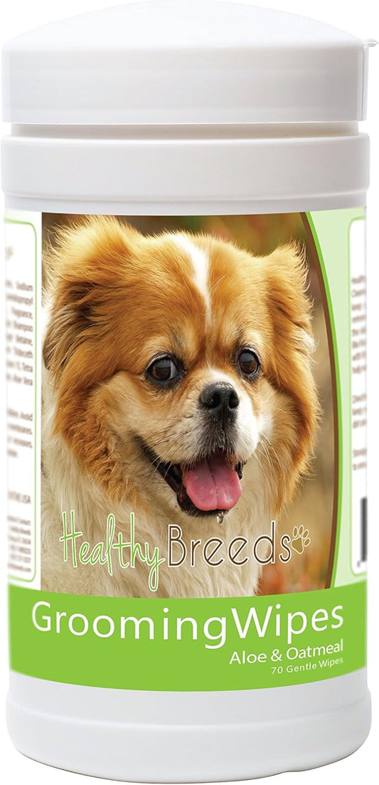 Healthy Breeds Tibetan Spaniel Grooming Wipes 70 Count