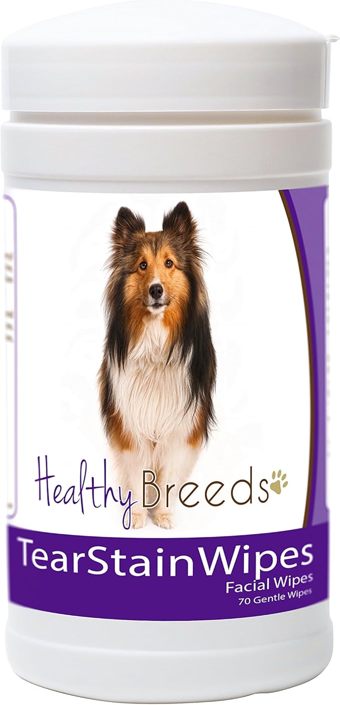 Healthy Breeds Shetland Sheepdog Tear Stain Wipes 70 Count