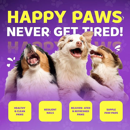 Pet Paw Cleaner for Dogs and Cats - PawFoam Pet Paw Cleaner Foam to Clean, Moisturize, Soften and Protect Paws | Gentle Dog Feet Cleaner with Silicone Dog Paw Washer Brush | 5FL OZ
