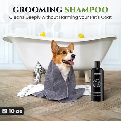 605Products - Fresh Apple Dog Shampoo for Itchy and Sensitive Skin, Puppy Shampoo and Odor Eliminator for Smelly Dogs and Puppies, Natural Pet Shampoo and Deodorizer - Dog Bath Supplies (Fresh Apple)