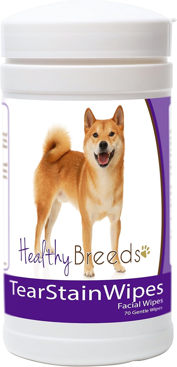 Healthy Breeds Shiba Inu Tear Stain Wipes 70 Count