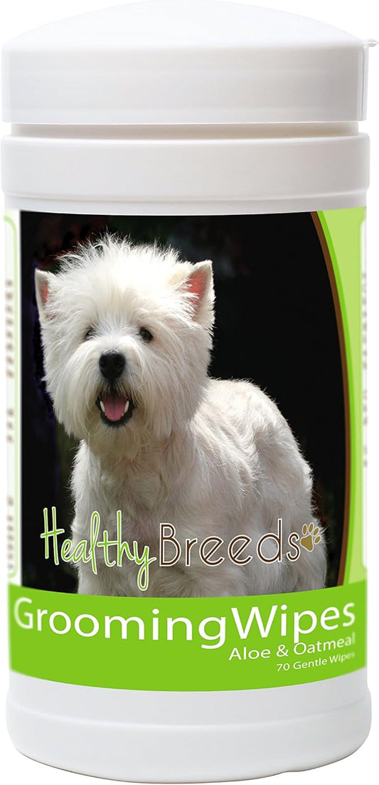 Healthy Breeds West Highland White Terrier Grooming Wipes 70 Count