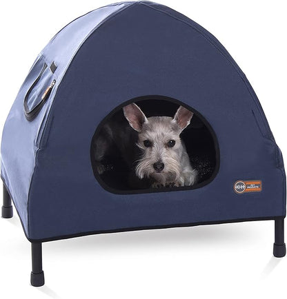 K&H Pet Products Original Pet Cot House Navy Blue Small 22 X 17 X 22 Inches