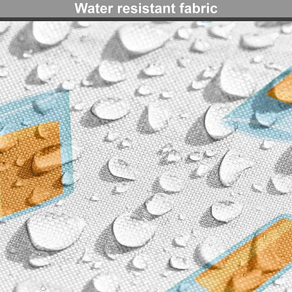 Lunarable Drinks Dog Crate Cover, Pattern of Fresh Orange Fruit Juice Scattered on a Plain Background, Easy to Use Pet Kennel Cover for Small Dogs Puppies Kittens, 22 Inch, Orange Pale Blue