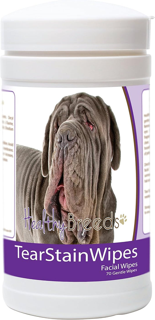 Healthy Breeds Neapolitan Mastiff Tear Stain Wipes 70 Count