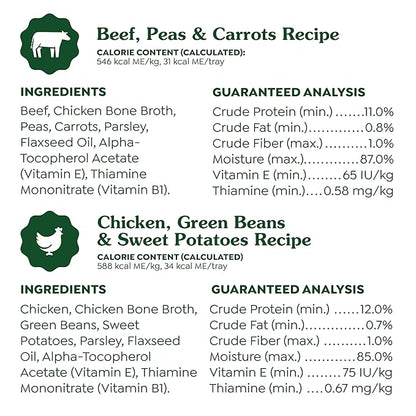 Greenies Smart Topper High Protein Wet Mix-in for Dogs, Chicken, Green Beans, and Sweet Potatoes Recipe & Beef, Peas, and Carrots Recipe Variety Pack, 2oz. 8 Trays